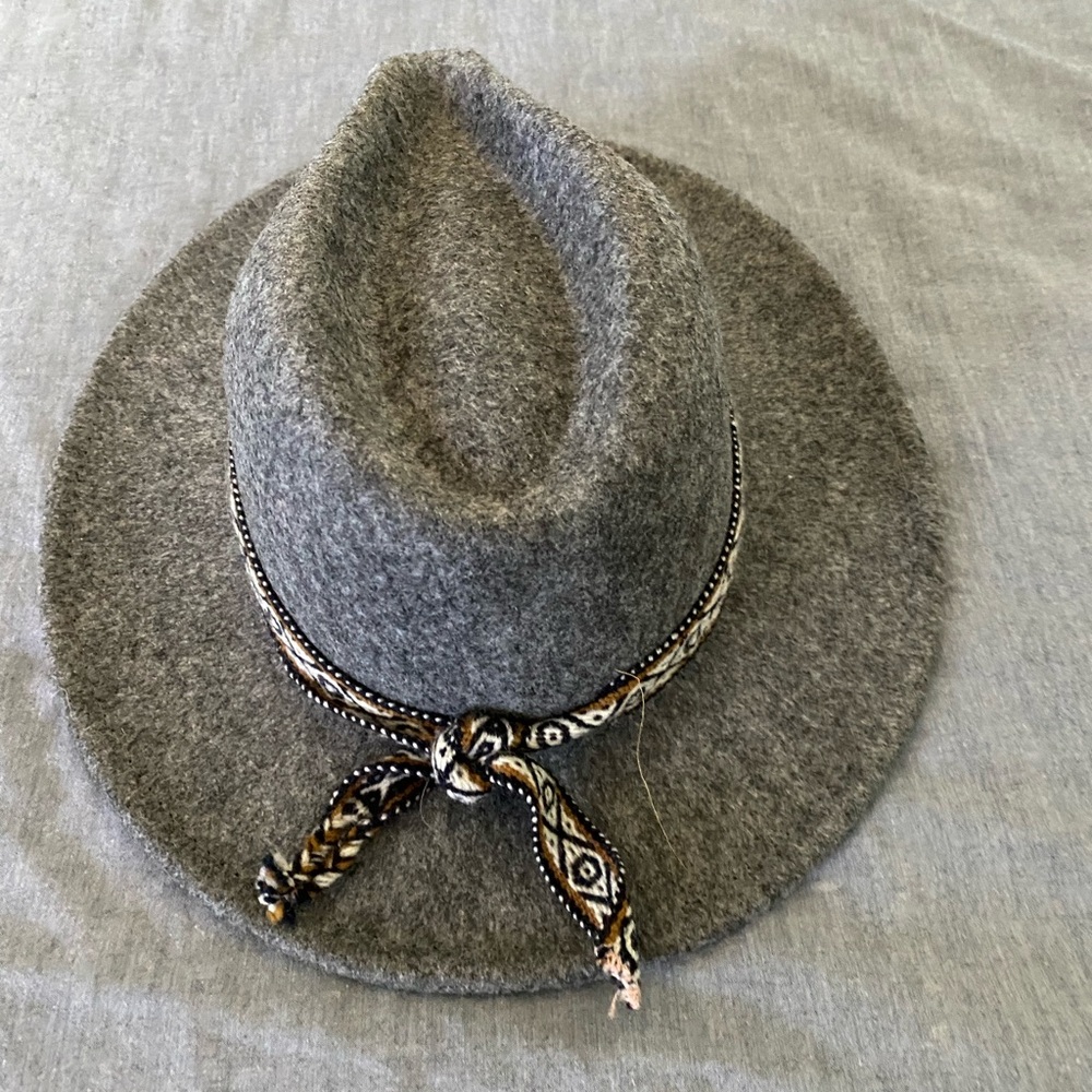 Gray Wool Fedora Hat - image 3